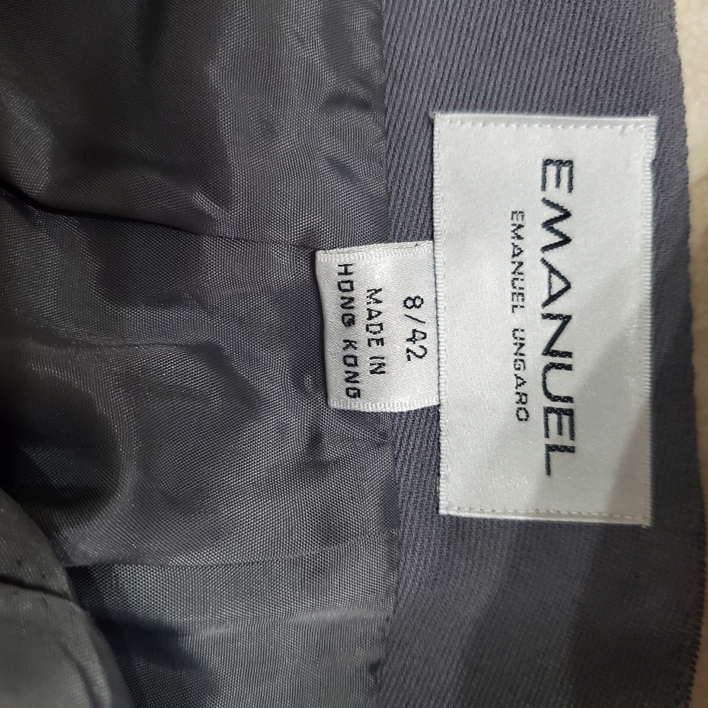 Designer Emanuel size 8 EU 42 Grey Shirt luxury - Picture 5 of 5